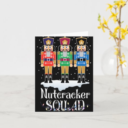 Nutcracker Squad Ballet Dance Christmas Xmas Light Kaart (Gele Bloem)