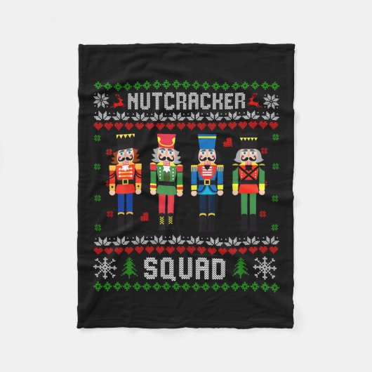 Nutcracker Squad Ballet Dance Kerstmis Matking F Fleece Deken (Voorkant)