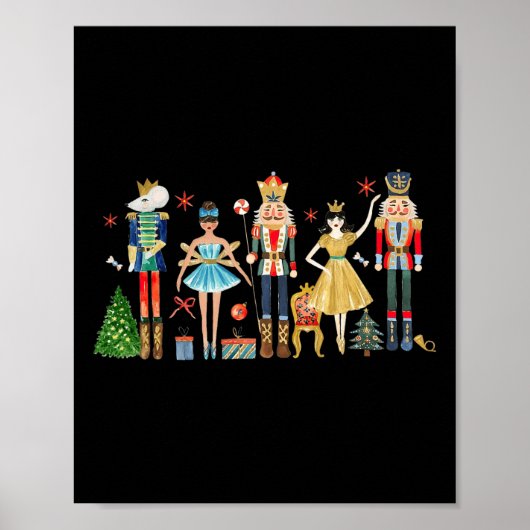 Nutcracker Squad Ballet Dance Kerstmis Matking F Poster (Voorkant)