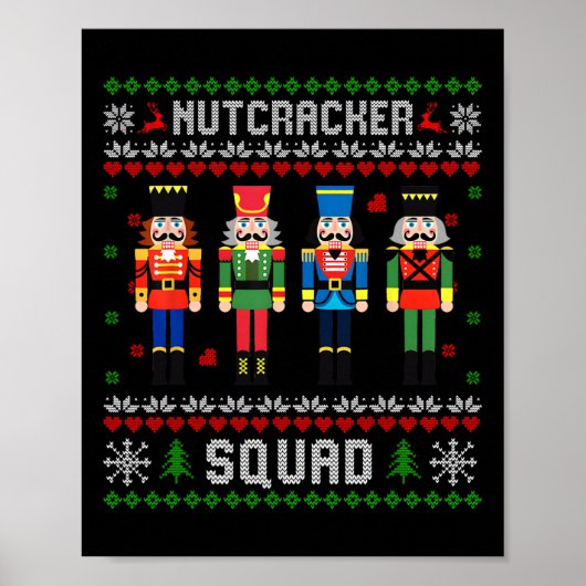 Nutcracker Squad Ballet Dance Kerstmis Matking F Poster (Voorkant)