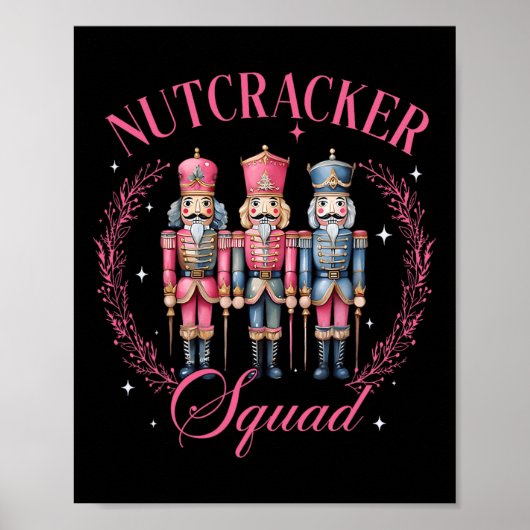 Nutcracker Squad Ballet Dance Matching Family Chri Poster (Voorkant)
