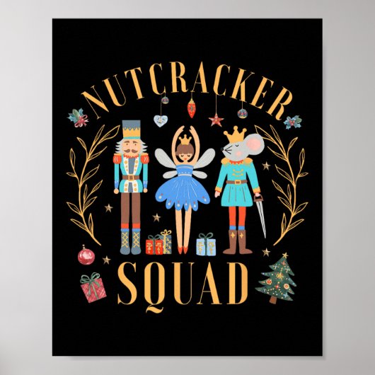 Nutcracker Squad Ballet Dance Matching Family Chri Poster (Voorkant)
