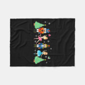 Nutcracker Squad Ballet Dance Merry Christmas Wome Fleece Deken (Voorkant (Horizontaal))