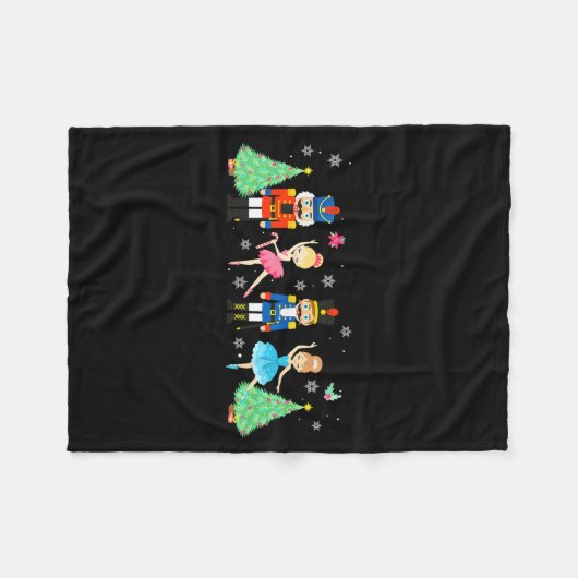 Nutcracker Squad Ballet Dance Merry Christmas Wome Fleece Deken (Voorkant (Horizontaal))