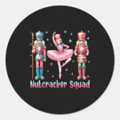 Nutcracker Squad Ballet Dance Merry Christmas Wome Ronde Sticker (Voorkant)