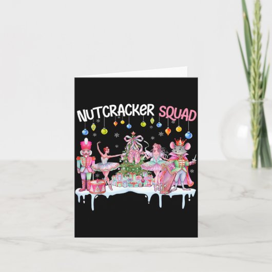 Nutcracker Squad Christmas Nk Ballet Sugar Plum Fa Kaart (Voorkant)