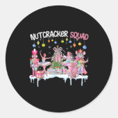 Nutcracker Squad Christmas Nk Ballet Sugar Plum Fa Ronde Sticker (Voorkant)