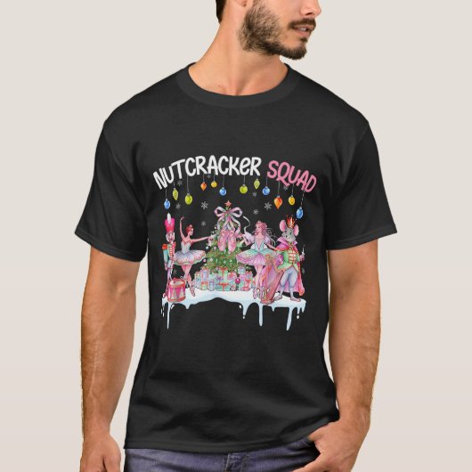Nutcracker Squad Christmas Nk Ballet Sugar Plum Fa T-shirt (Voorkant)