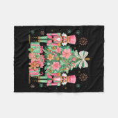 Nutcracker Squad Christmas Tree Ballet Dance Women Fleece Deken (Voorkant (Horizontaal))