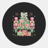 Nutcracker Squad Christmas Tree Ballet Dance Women Ronde Sticker (Voorkant)