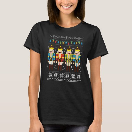 Nutcracker Squad Crew Ballet Dance Groupe Idea Bal T-shirt (Voorkant)