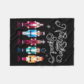 Nutcracker Squad Holiday Christmas Boy Girls Women Fleece Deken (Voorkant (Horizontaal))