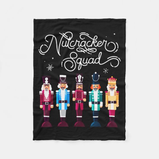 Nutcracker Squad Holiday Christmas Boy Girls Women Fleece Deken (Voorkant)