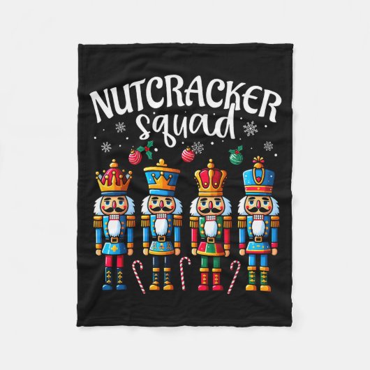 Nutcracker Squad Pajama Merry Christmas Toddler Bo Fleece Deken (Voorkant)