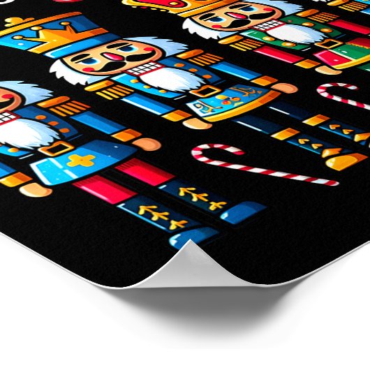 Nutcracker Squad Pajama Merry Christmas Toddler Bo Poster (Hoek)