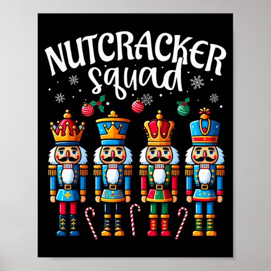 Nutcracker Squad Pajama Merry Christmas Toddler Bo Poster (Voorkant)