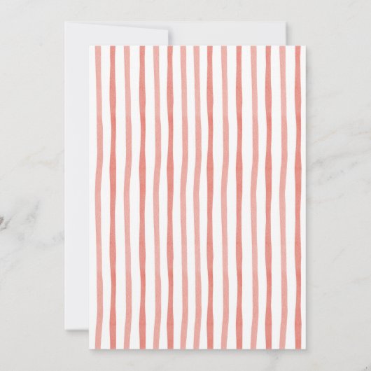 Nutcracker Stripes Winter Ballet Baby Shower Kaart (Achterkant)