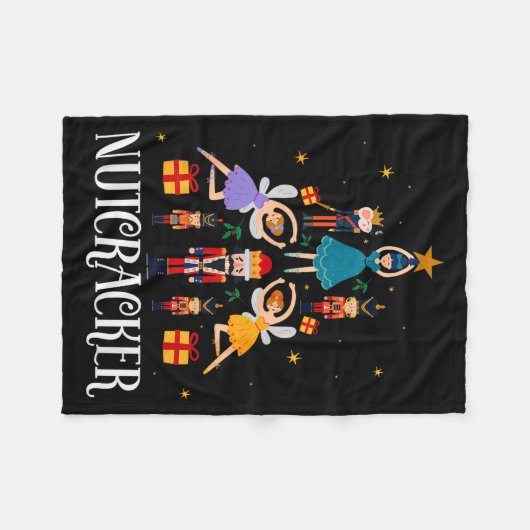 Nutcracker Sugar Fairy Plum Christmas - Nutcracker Fleece Deken (Voorkant (Horizontaal))
