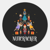 Nutcracker Sugar Fairy Plum Christmas - Nutcracker Ronde Sticker (Voorkant)