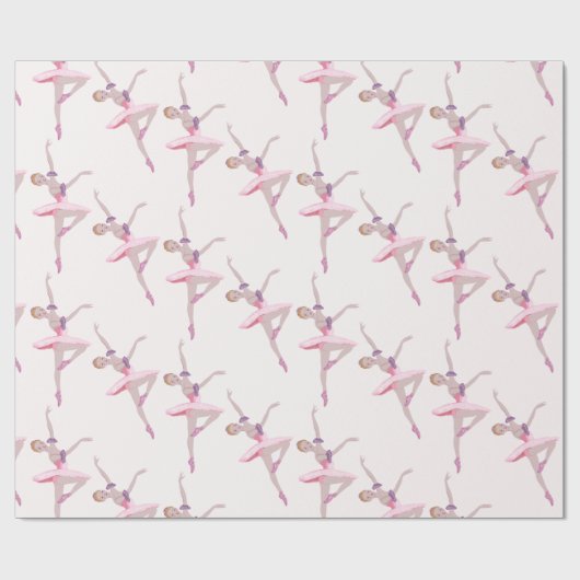 Nutcracker Sugar Plum Fairy Ballerina Pattern Cadeaupapier (Vlak)