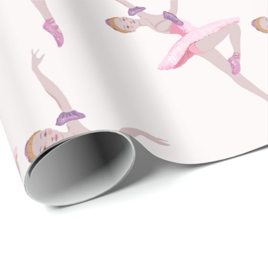 Nutcracker Sugar Plum Fairy Ballerina Pattern Cadeaupapier (Rol Hoek)