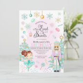 Nutcracker Sugar Plum Fairy Kerstmis Kaart (Staand voorkant)