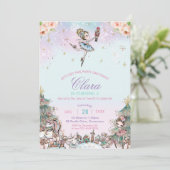 Nutcracker Sugar Plum Fairy Kerstmis Kaart (Staand voorkant)