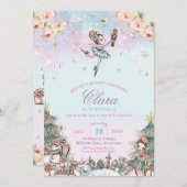 Nutcracker Sugar Plum Fairy Kerstmis Kaart (Voorkant / Achterkant)