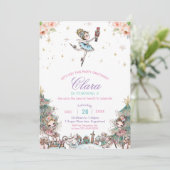 Nutcracker Sugar Plum Fairy Kerstmis Kaart (Staand voorkant)