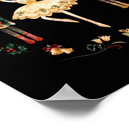 Nutcracker Sugar Plum Fairy Winter Birthday Baby  Poster (Hoek)