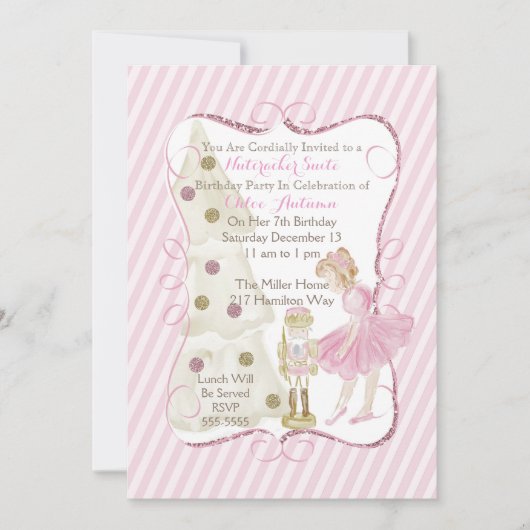 Nutcracker Suite Invitation Kaart (Voorkant)