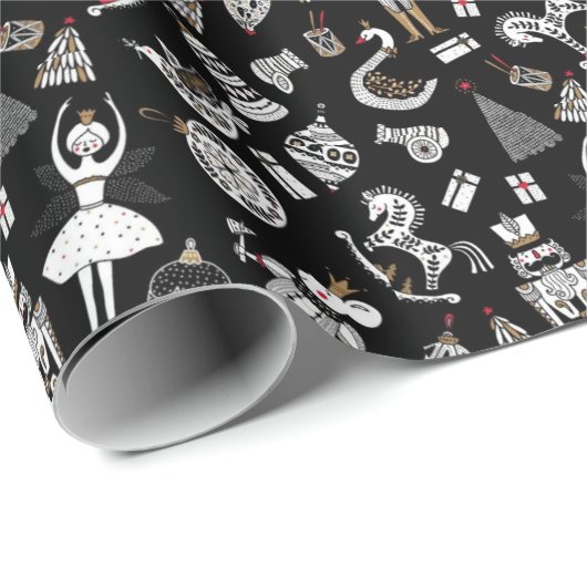 Nutcracker Suite-omslagpapier Cadeaupapier (Rol Hoek)