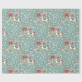 Nutcracker Suite Soldier Blue Wrapping Paper Cadeaupapier (Vlak)