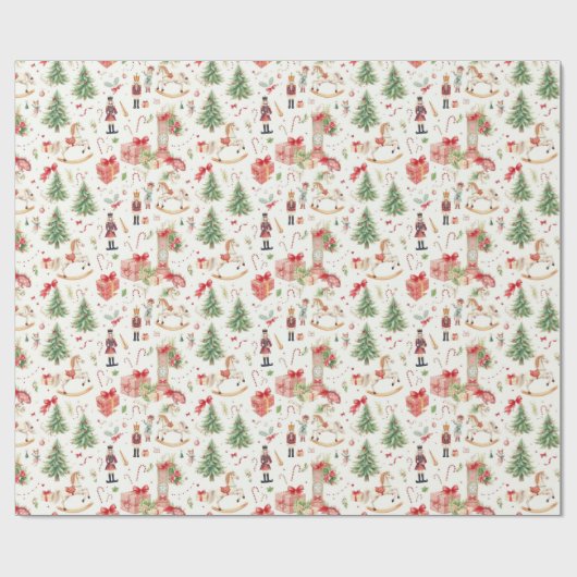  Nutcracker Suite Sweets Ballet Watercolor Cadeaupapier (Vlak)