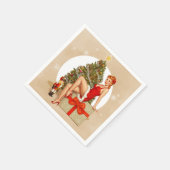 Nutcracker Sweet Retro Pinup Christmas Napkins Servet (Hoek)