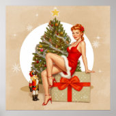Nutcracker Sweet Retro Pinup Christmas Poster (Voorkant)