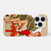 Nutcracker Sweet Retro Pinup Kerst iPhone Hoesje 15 Pro Case (Achterkant horizontaal)