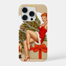 Nutcracker Sweet Retro Pinup Kerst iPhone Hoesje 15 Pro Case