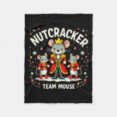Nutcracker Team Mouse Christmas Ballet Gift Merry Fleece Deken (Voorkant)