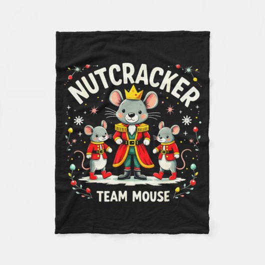 Nutcracker Team Mouse Christmas Ballet Gift Merry  Fleece Deken (Voorkant)