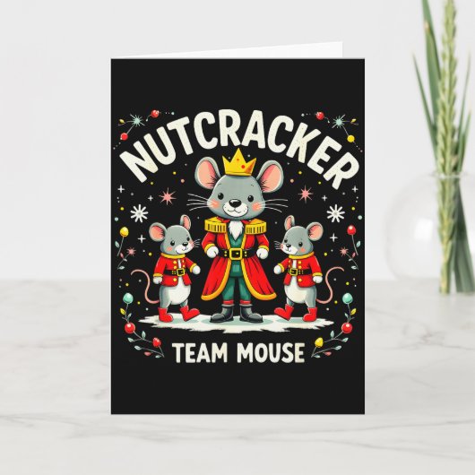 Nutcracker Team Mouse Christmas Ballet Gift Merry  Kaart (Voorkant)