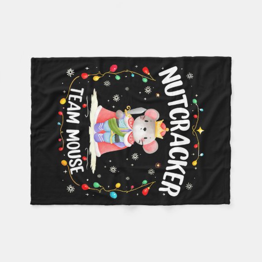 Nutcracker Team Mouse Christmas Dance Ballet Merry Fleece Deken (Voorkant (Horizontaal))