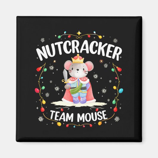 Nutcracker Team Mouse Christmas Dance Ballet Merry Magneet (Voorkant)