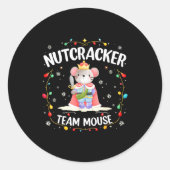 Nutcracker Team Mouse Christmas Dance Ballet Merry Ronde Sticker (Voorkant)
