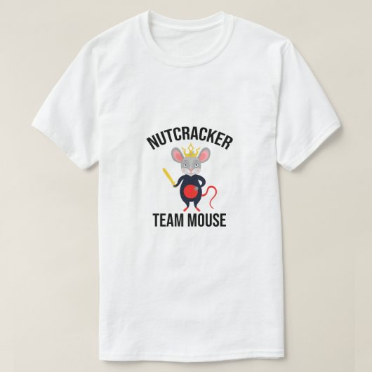 Nutcracker Team Mouse, grappige kerstbont T-shirt (Design voorkant)
