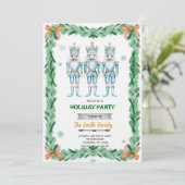 Nutcracker theme party invitation kaart (Staand voorkant)