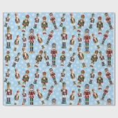Nutcracker Toss on Snow Christmas Roll of Cadeaupapier (Vlak)