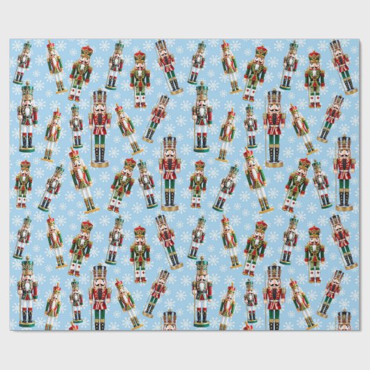 Nutcracker Toss on Snow Christmas Roll of Cadeaupapier (Vlak)