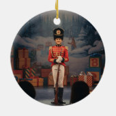 Nutcracker Toy Soldier Custom Name & Photo Keramisch Ornament (Achterkant)