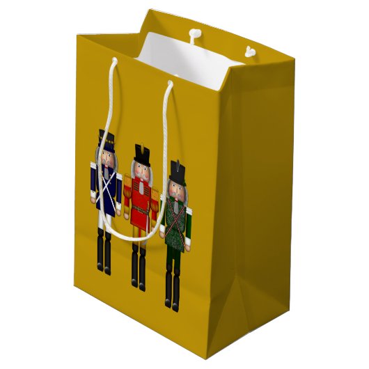 Nutcracker Trio-Gold-GIFT BAG M Medium Cadeauzakje (Achterkant Gekanteld)